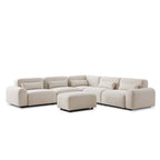Claw 6-Piece  L-Shaped Sectional with Ottoman 116"