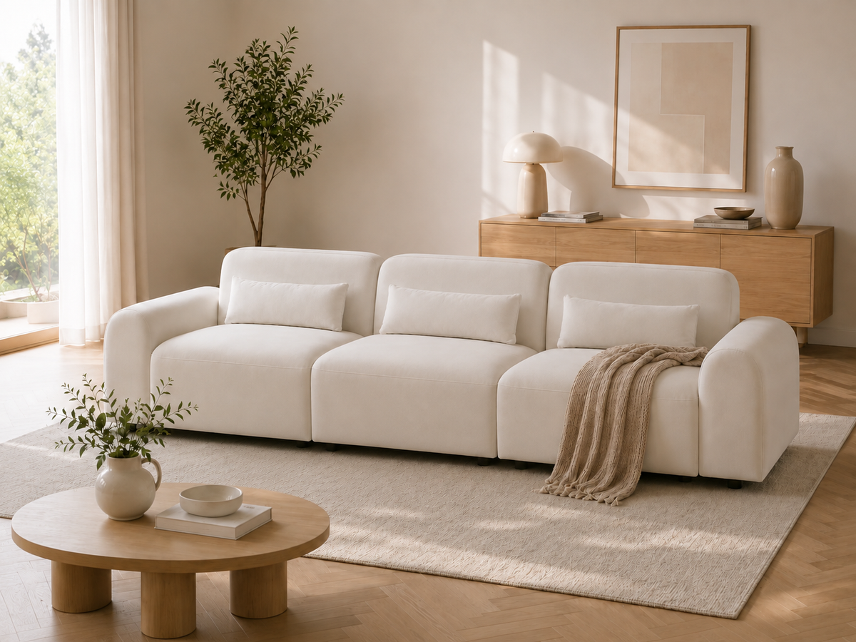 Claw sofa in a bright modern living room