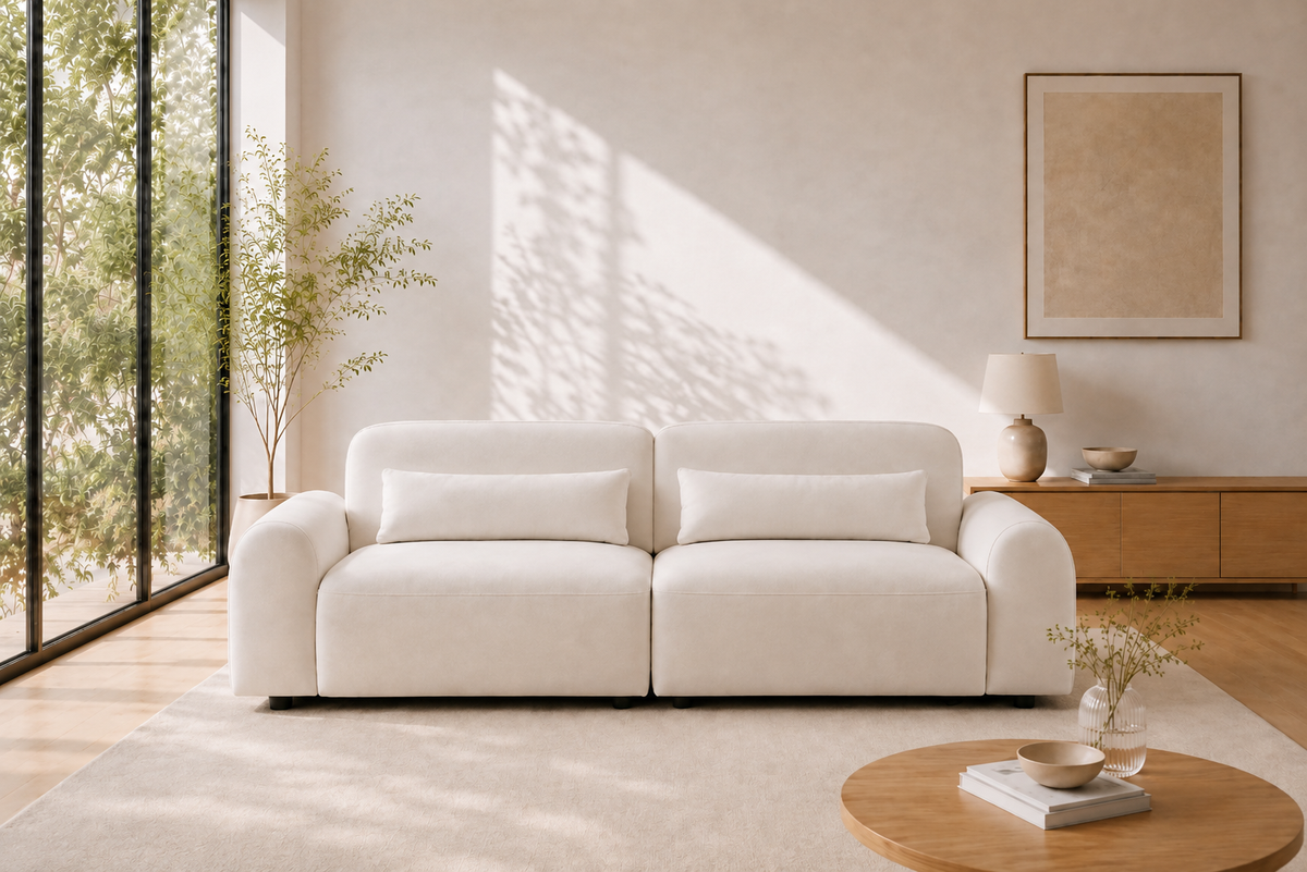 Modular sofa in a bright modern living room