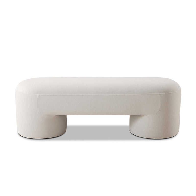 Snooze Bench 55-inch upholstered bench, front view